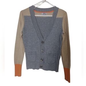 JCP sweater women's cardigan cashmere blend S fall/winter multicolor preppy